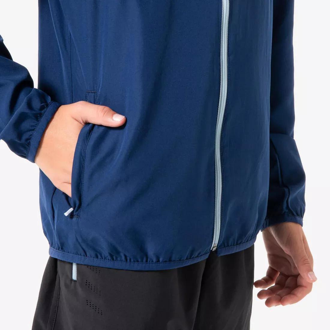 Kids Unisex Windproof Running Jacket - Kiprun Wind Jacket Jr, Navy, No Color, large image number 5