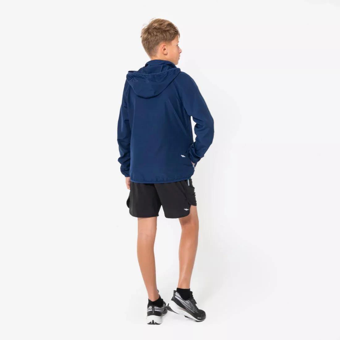 Kids Unisex Windproof Running Jacket - Kiprun Wind Jacket Jr, Navy, No Color, large image number 7