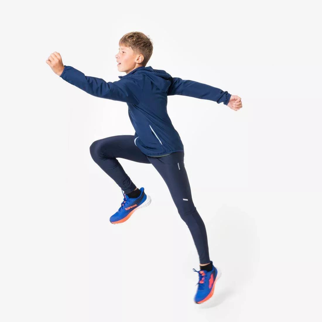 Kids Unisex Windproof Running Jacket - Kiprun Wind Jacket Jr, Navy, No Color, large image number 8