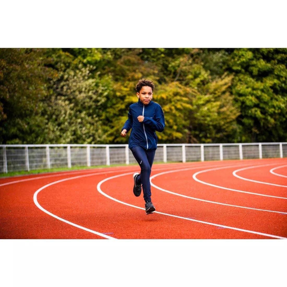 Kids Unisex Windproof Running Jacket - Kiprun Wind Jacket Jr, Navy, No Color, large image number 9