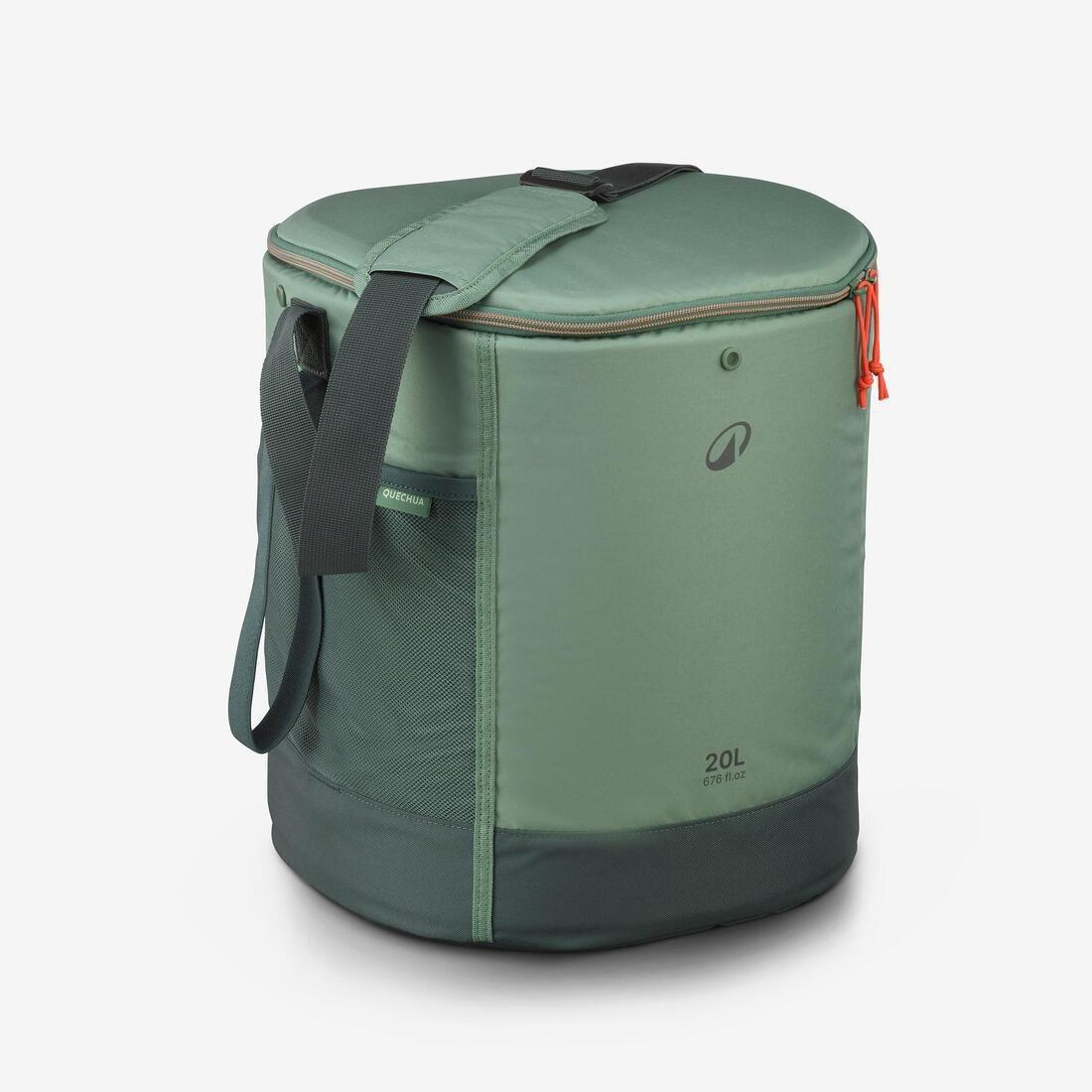 Flexible Camping Cool Box - 20L - 9 Hours Of Cool Storage, Green, No Color, medium
