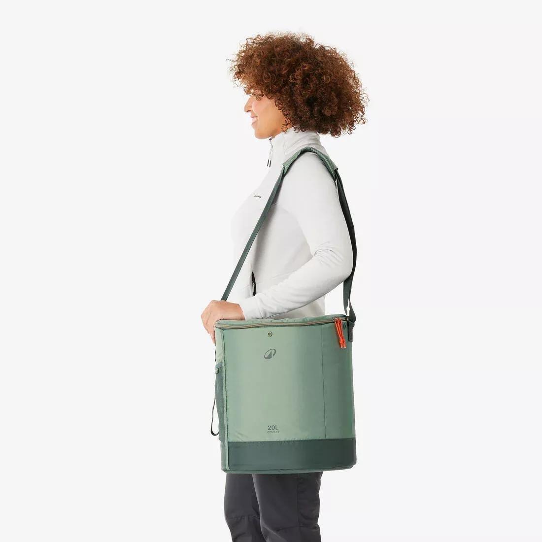 Flexible Camping Cool Box - 20L - 9 Hours Of Cool Storage, Green, No Color, large image number 3