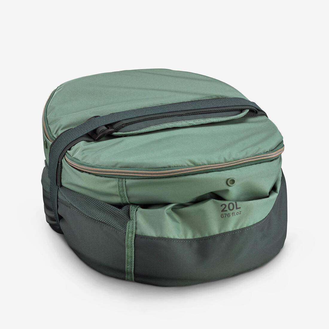 Flexible Camping Cool Box - 20L - 9 Hours Of Cool Storage, Green, No Color, large image number 4