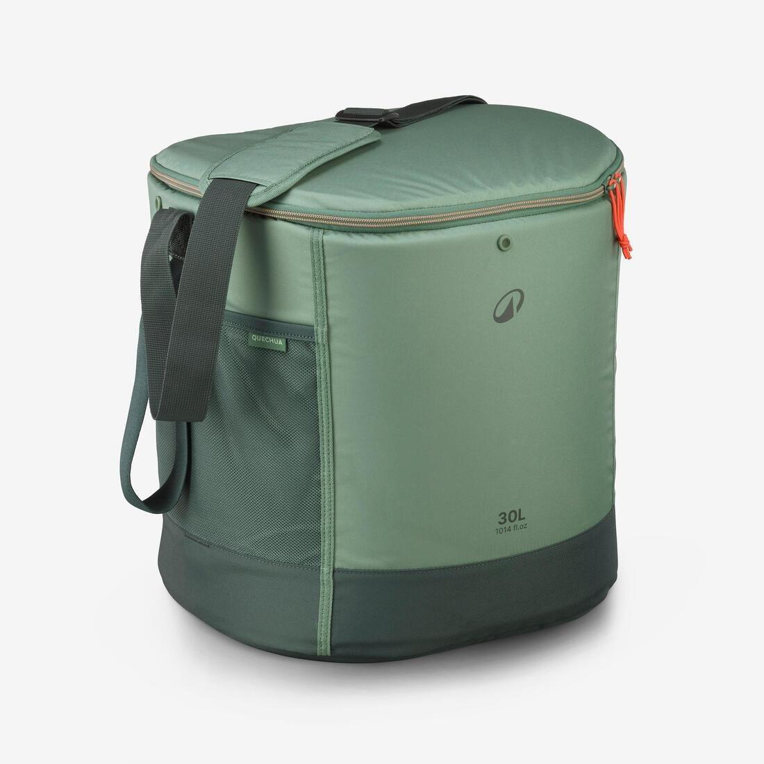 Soft Camping Ice Chest - 30L - Cold Storage Lasting 9 Hours, Green, No Color, medium