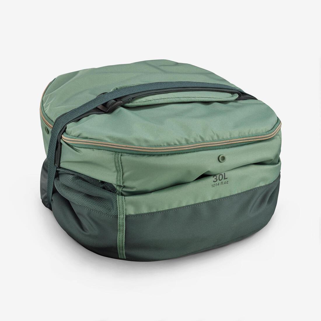 Soft Camping Ice Chest - 30L - Cold Storage Lasting 9 Hours, Green, No Color, large image number 4