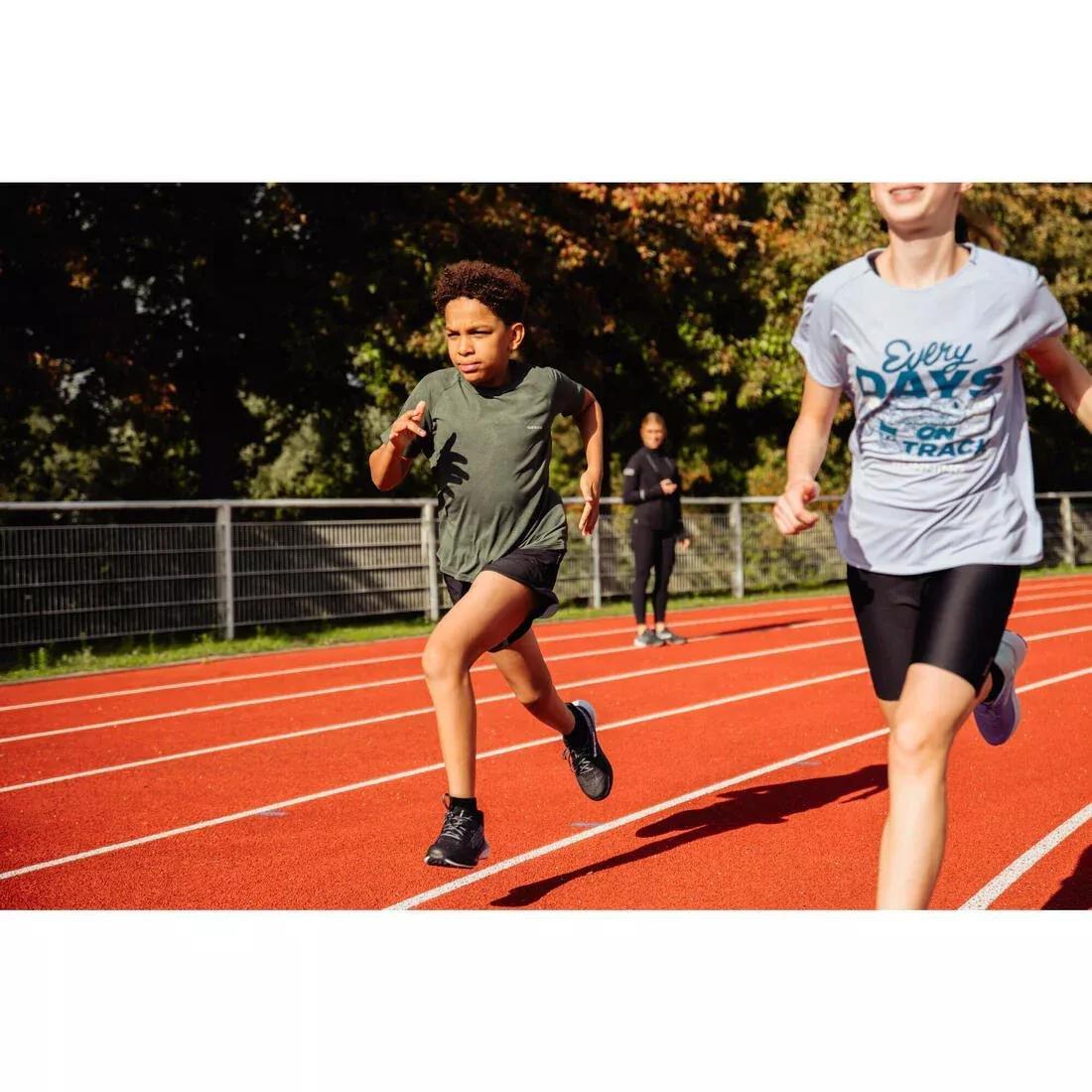 Kids Seamless Running T-Shirt - Kiprun TS Light 900, Green, No Color, large image number 7