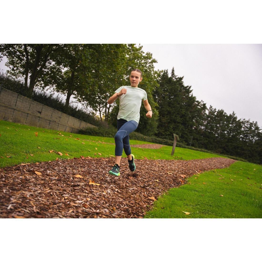 Kids Girls KIPRUN Run 900 Light seameless running T-shirt, Black, No Color, large image number 8