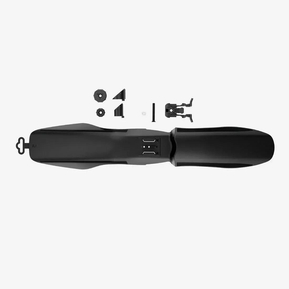 26IN-27.5IN-29IN Mountain Bike Rigid Front Mudguard - V3, Black, No Color, medium