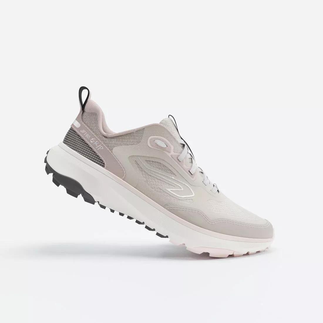 Women Running And Trail Shoes - JF190 Grip, Beige, No Color, medium