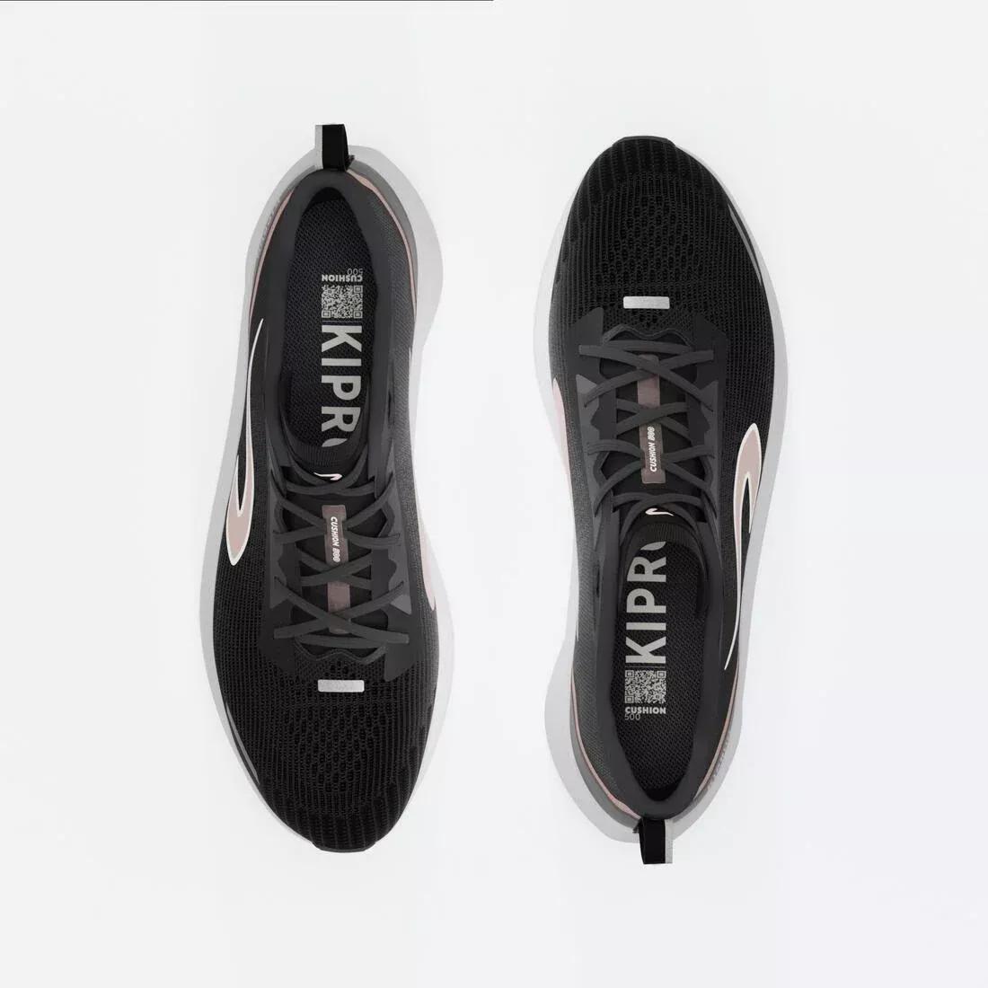 Women Running Shoes - Kiprun Cushion 500, Black, 5401_000, large image number 7
