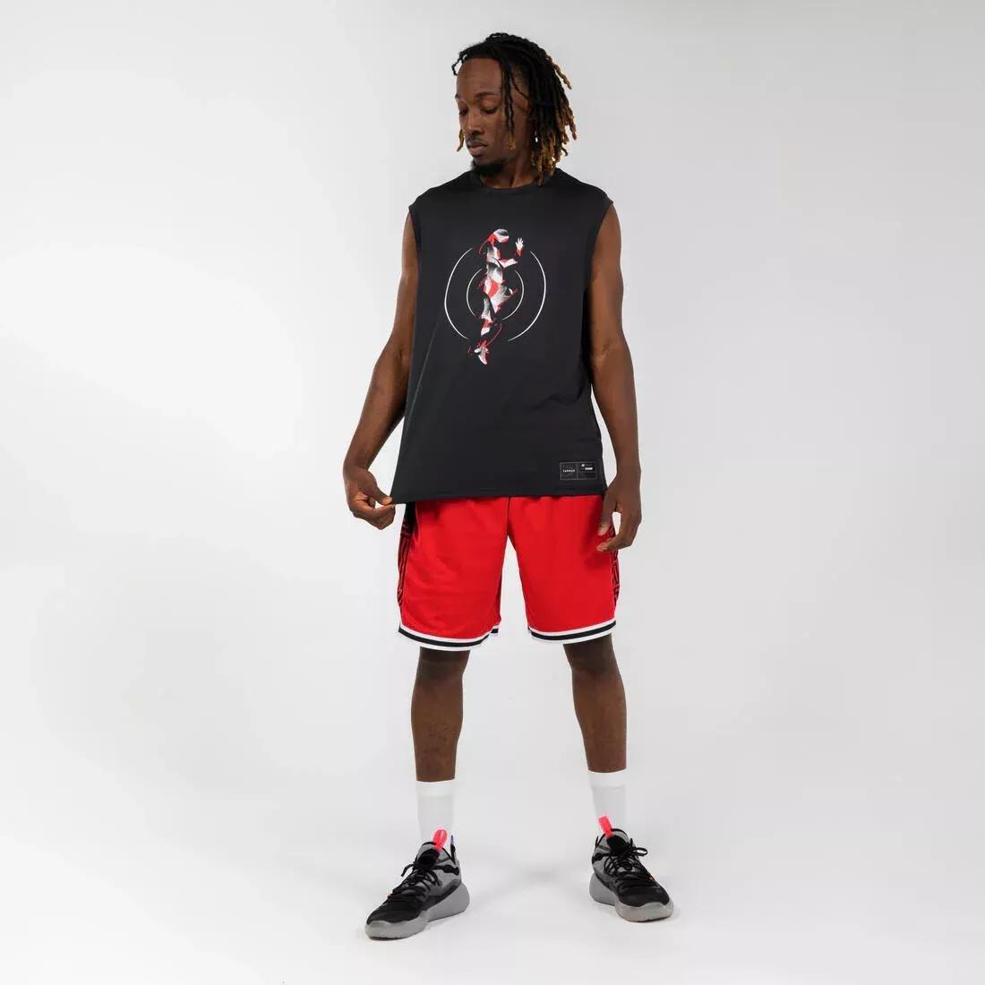 Adults Unisex Sleeveless Basketball Jersey - TS500, Grey, No Color, large image number 8