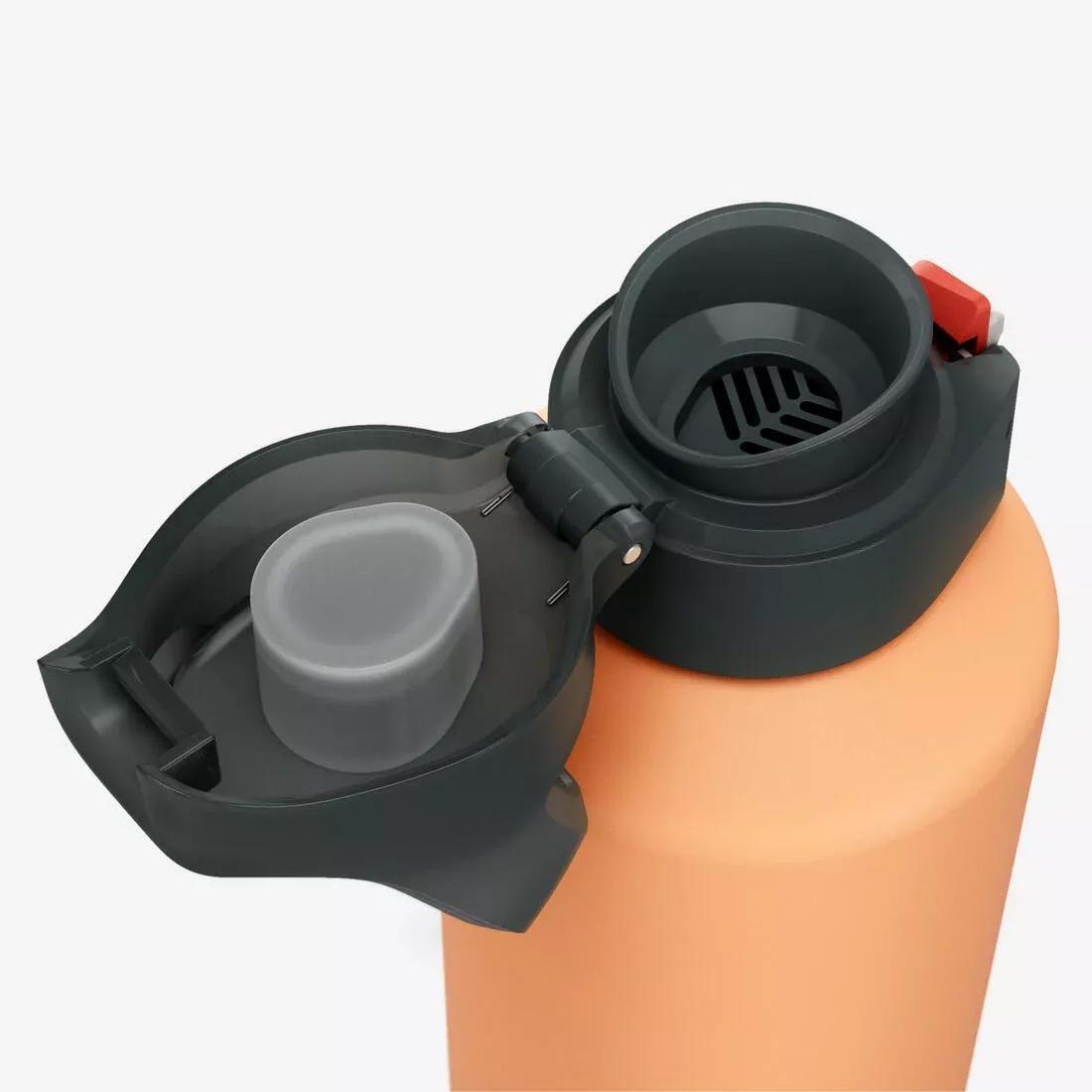 1 L Aluminium Water Flask 500 With Quick-Release Cap For Hiking, Green, No Color, large image number 4