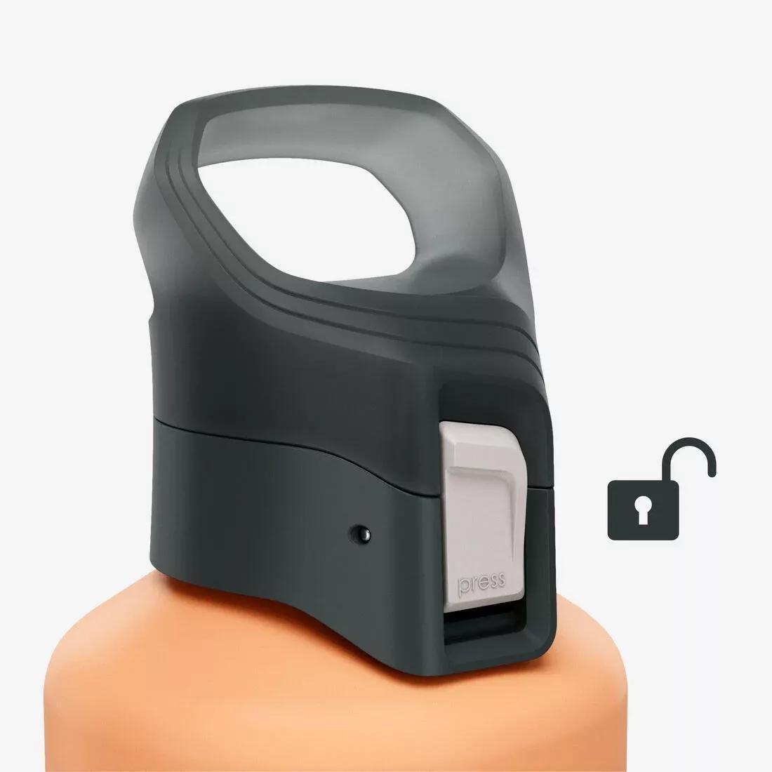 1 L Aluminium Water Flask 500 With Quick-Release Cap For Hiking, Green, No Color, large image number 6