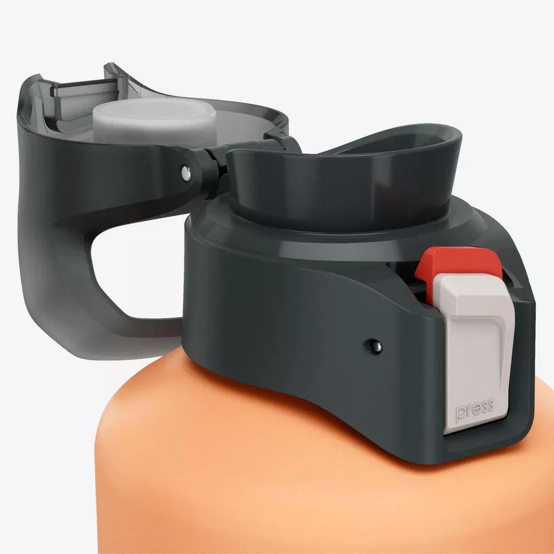 1 L Aluminium Water Flask 500 With Quick-Release Cap For Hiking, Orange, No Color, large image number 3