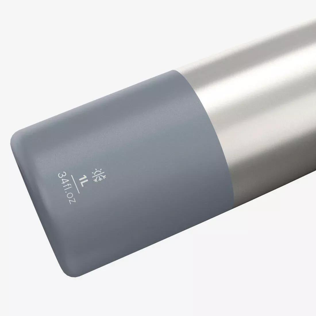 1L Insulated Stainless Steel Flask 900 With Quick-Release Cap For Hiking, Grey, No Color, large image number 5