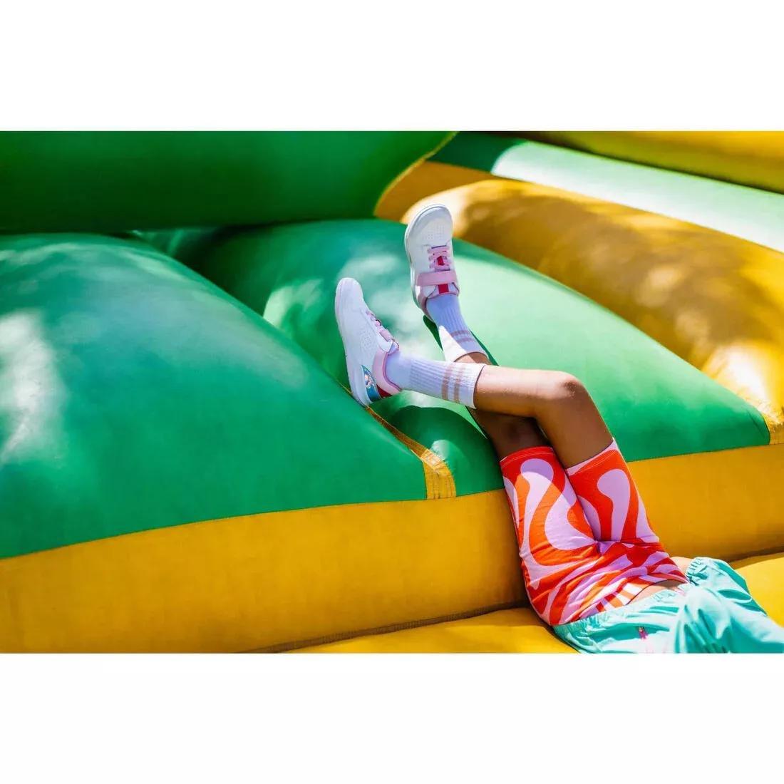 Kids Girls Multisports Cotton Cycling Shorts Print, Pink, 5401_000, large image number 8