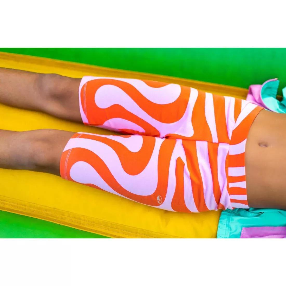 Kids Girls Multisports Cotton Cycling Shorts Print, Pink, 5401_000, large image number 9