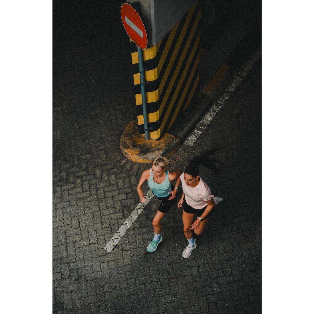 Women Running Breathable 2-In-1 Shorts - Kiprun Run 500 Dry, Black, No Color, large image number 12