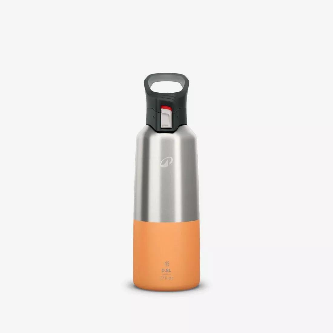 0.8 L Insulated Stainless Steel Flask - 900 With Quick-Release Cap For Hiking, Orange, No Color, large image number 0