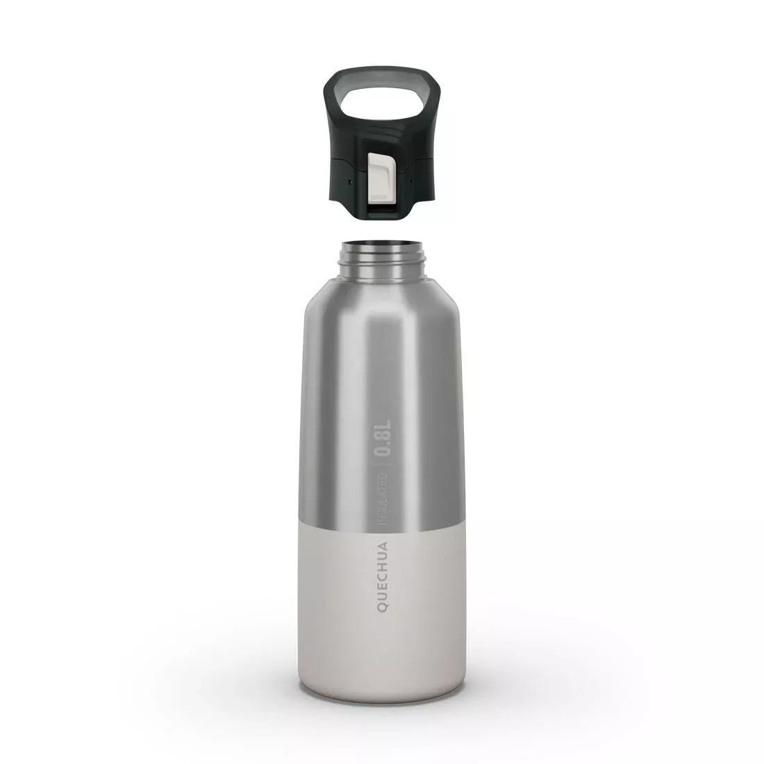 0.8 L Insulated Stainless Steel Flask - 900 With Quick-Release Cap For Hiking, Orange, No Color, large image number 3