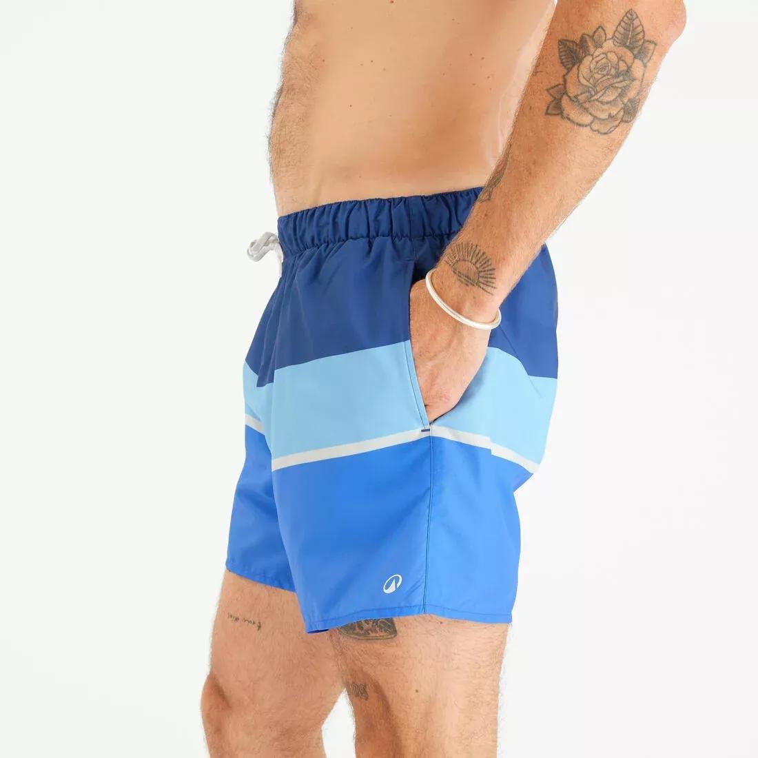 Men Swim Shorts 15" - 100 Palmito, Navy, No Color, large image number 12