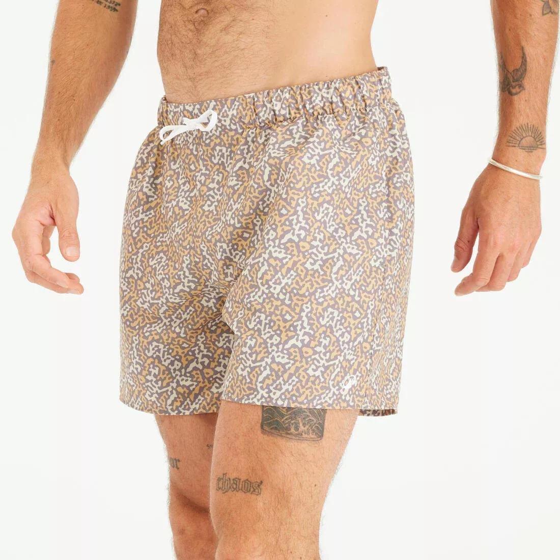 Men Swim Shorts 15" - 100 Palmito, Grey, No Color, medium