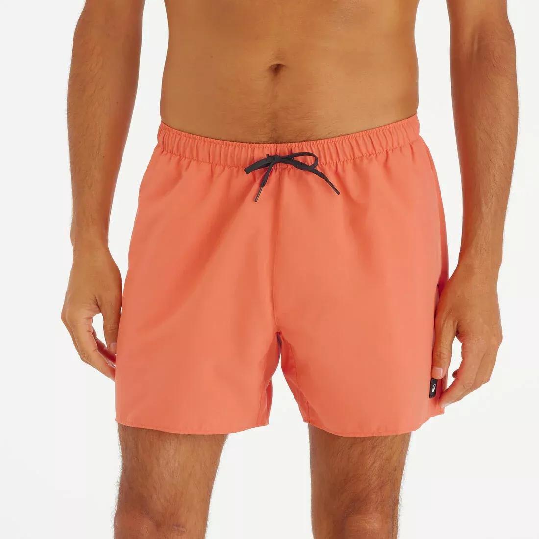 Men Surfing Boardshorts Swim Shorts, Hendaia Pockets, Orange, No Color, large image number 0