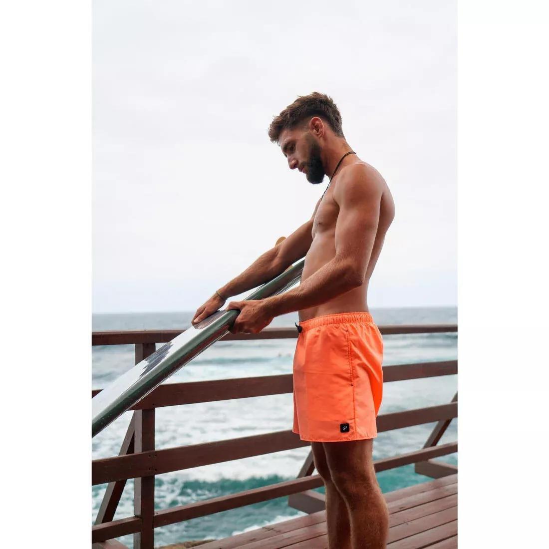 Men Surfing Boardshorts Swim Shorts, Hendaia Pockets, Orange, No Color, large image number 14