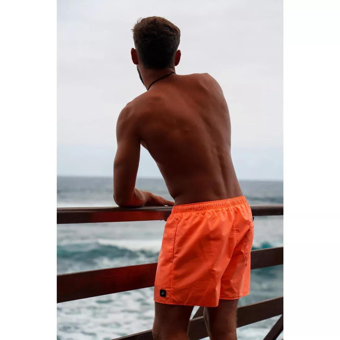 Men Surfing Boardshorts Swim Shorts - Hendaia Pockets, Orange, 5401_000, large image number 8