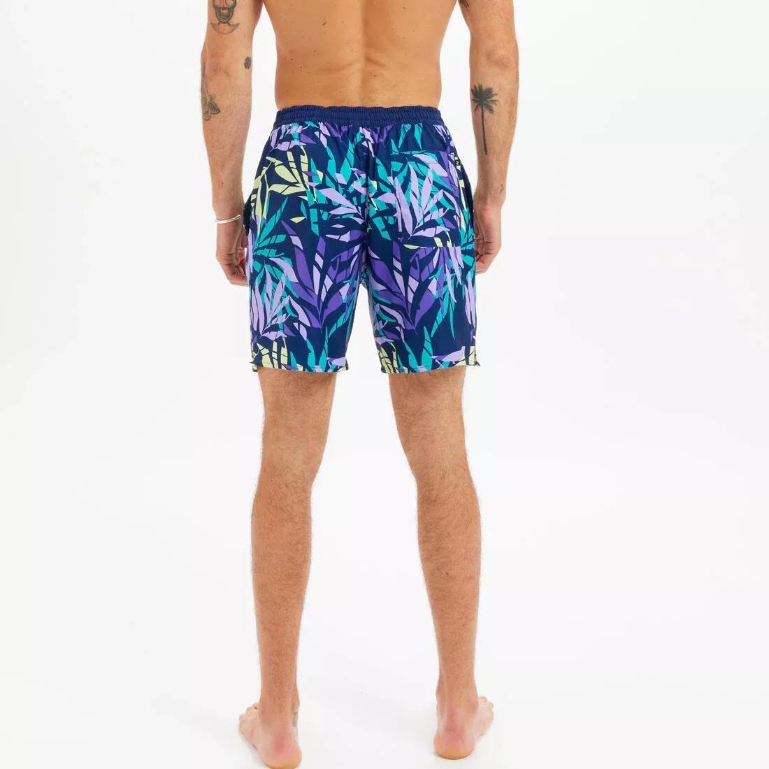 DARK BLUE Boardshort surf 100 long MAN, No Color, large image number 6