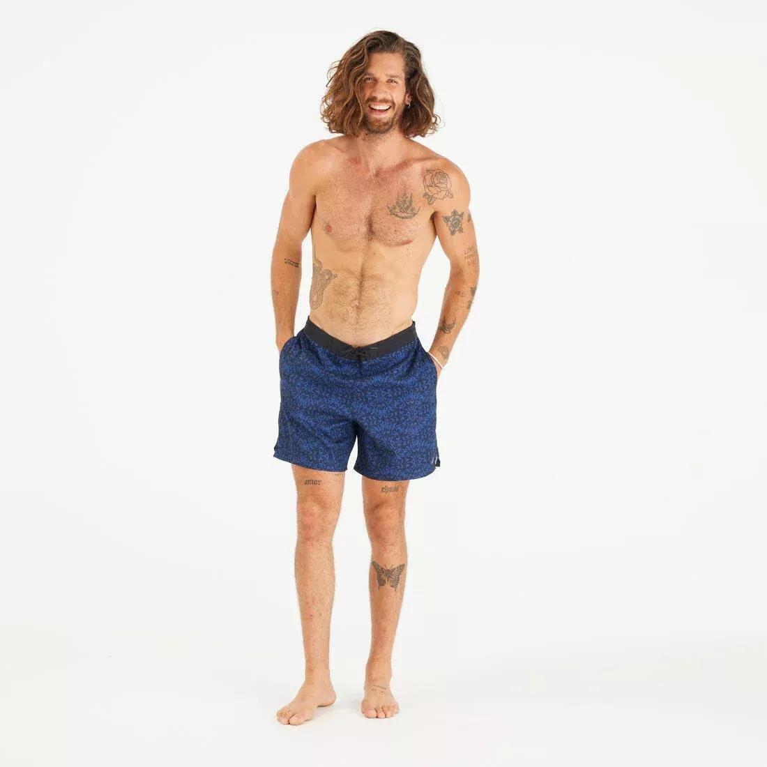 DARK BLUE Boardshort surf 100 long MAN, No Color, large image number 9