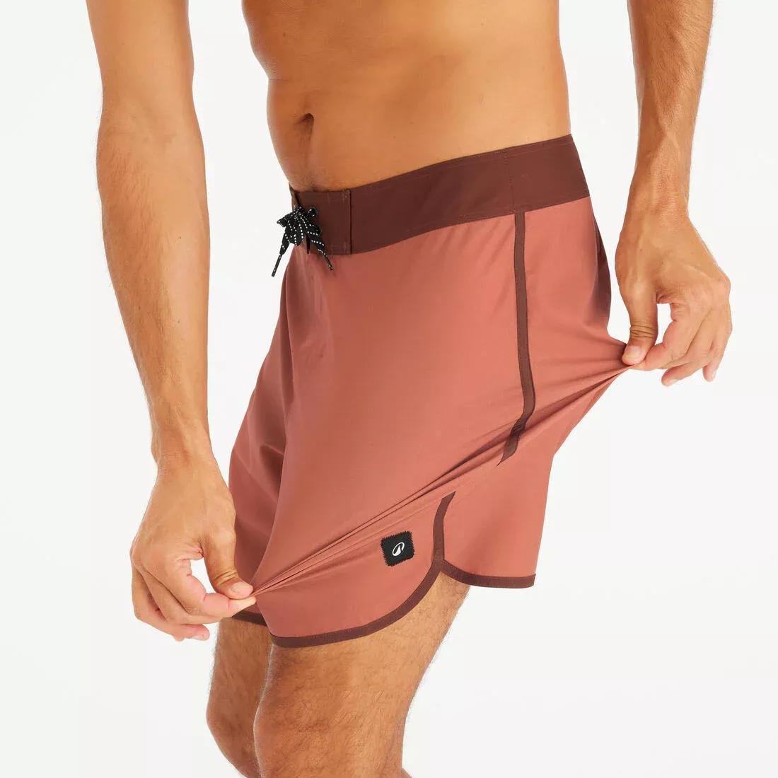 Men Surfing Boardshorts Mid-Length Surf Shorts 18&rdquo; - 500 Marin, Grey, No Color, large image number 5
