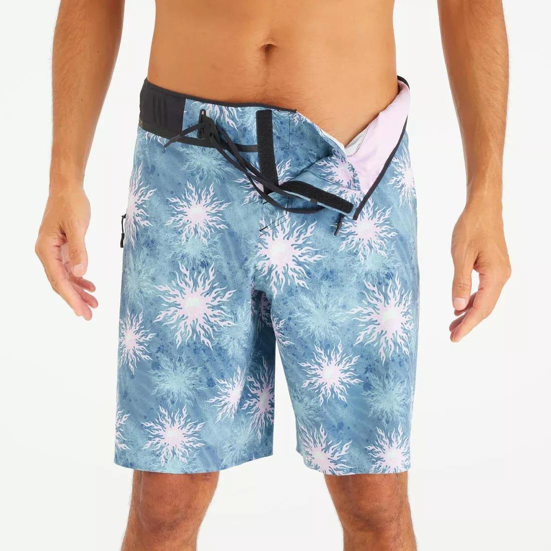 Surfing Long Boardshorts - 900 TIE, Blue, No Color, large image number 4