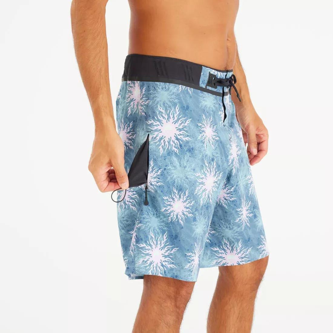 Surfing Long Boardshorts - 900 TIE, Blue, No Color, large image number 5