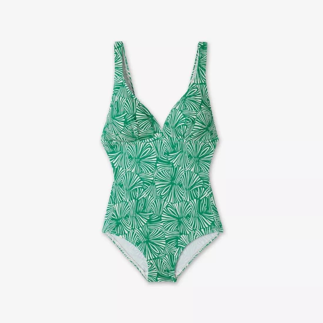 Women 1-Piece Surf Swimsuit - Daria Tribu, Green, No Color, large image number 6