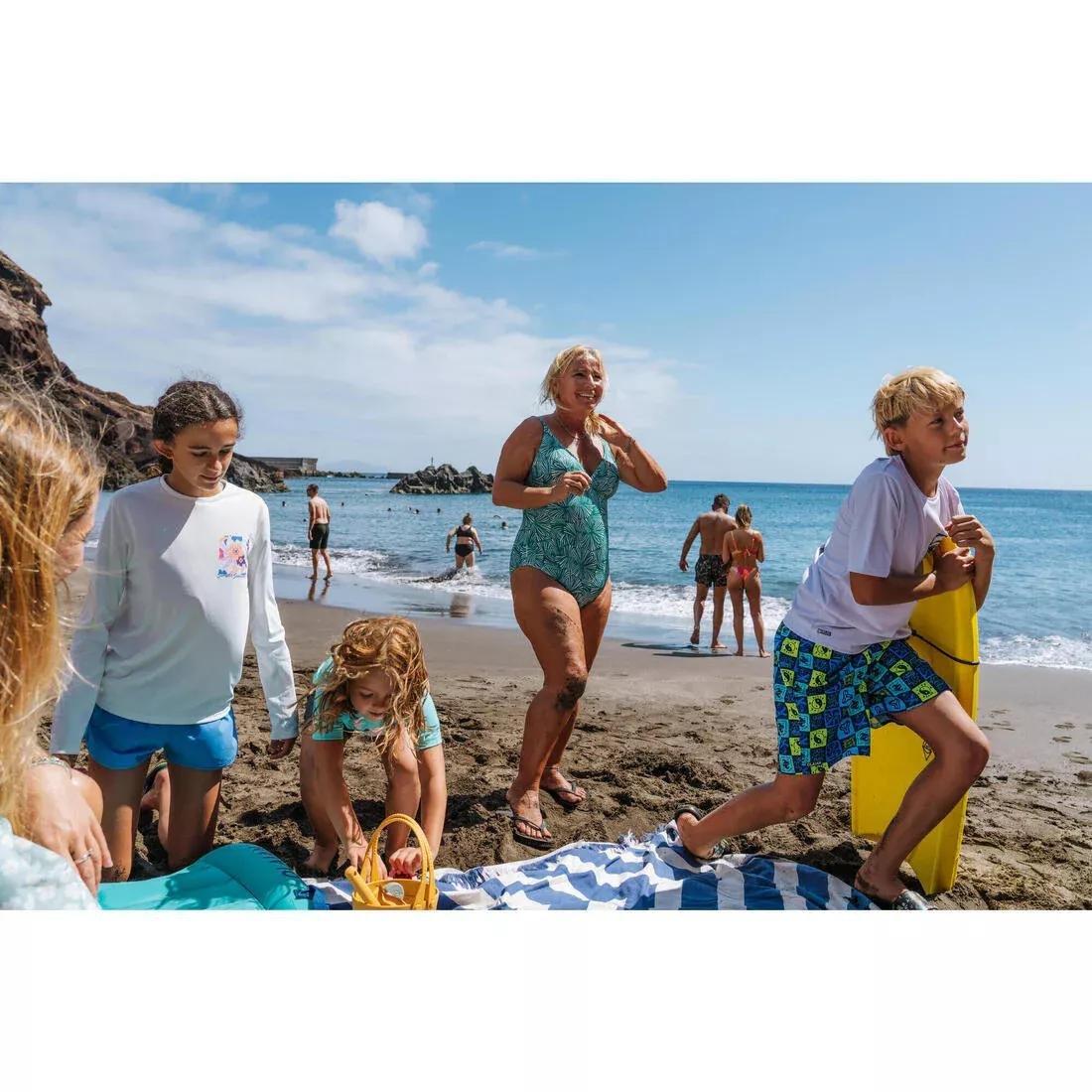 Women 1-Piece Surf Swimsuit - Daria Tribu, Green, No Color, large image number 8