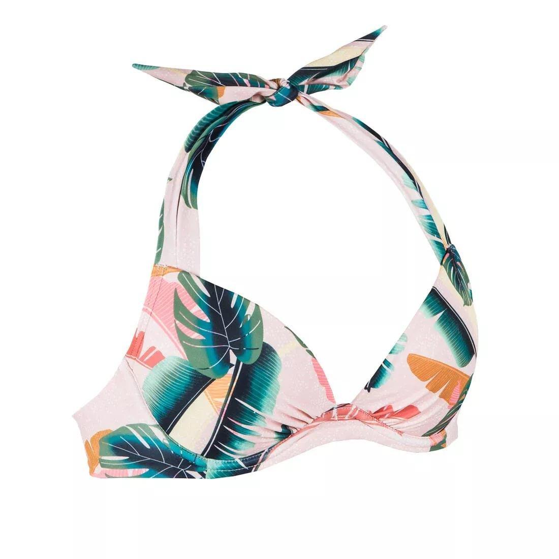 Women Push-Up Swimsuit Top Elena Foly, Blue, 5401_000, large image number 3