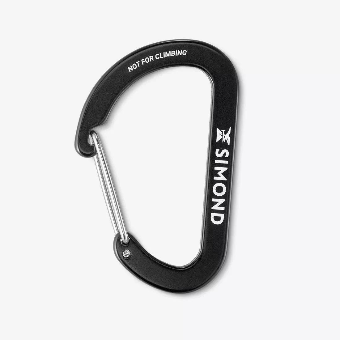 Carabiner Keyring, Black, No Color, large image number 0