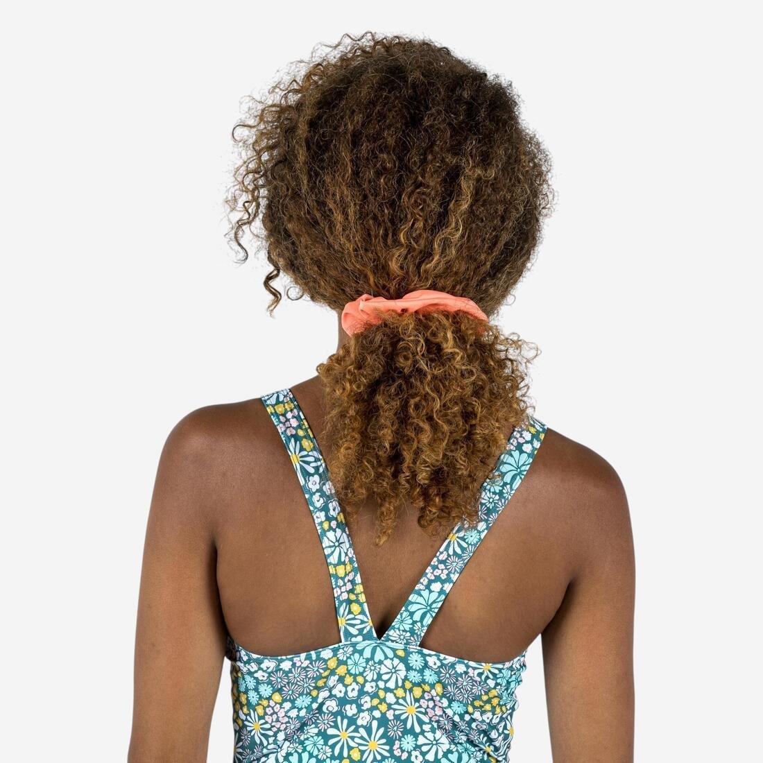 ARCTIC BLUE Girls' Swimming Hair Scrunchie - Coral, No Color, medium