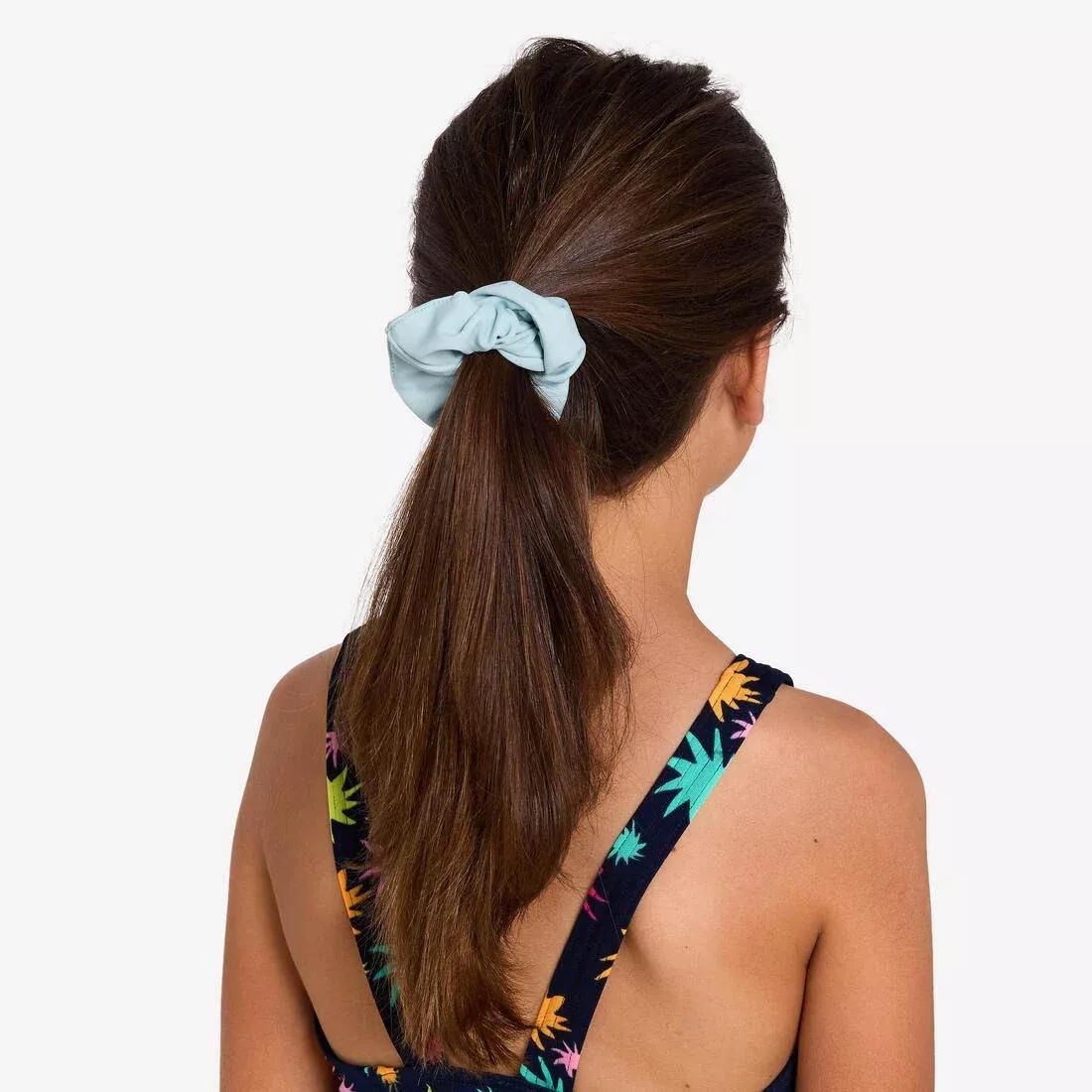 ARCTIC BLUE Girls' Swimming Hair Scrunchie - Coral, No Color, large image number 9