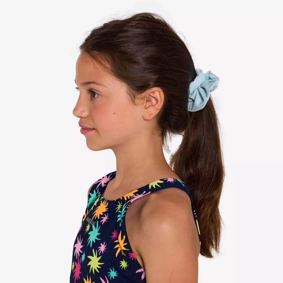 ARCTIC BLUE Girls' Swimming Hair Scrunchie - Coral, No Color, large image number 10