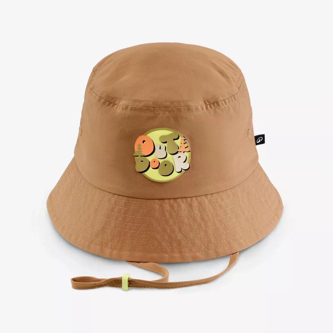 Kids Unisex hiking hat - MH500, Brown, No Color, large image number 4