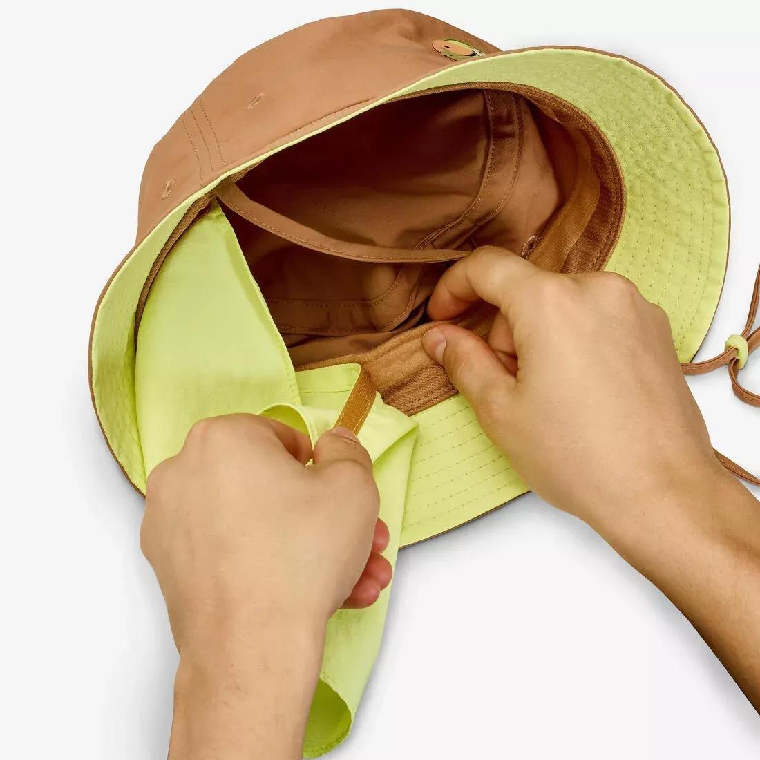 Kids Unisex hiking hat - MH500, Brown, No Color, large image number 5