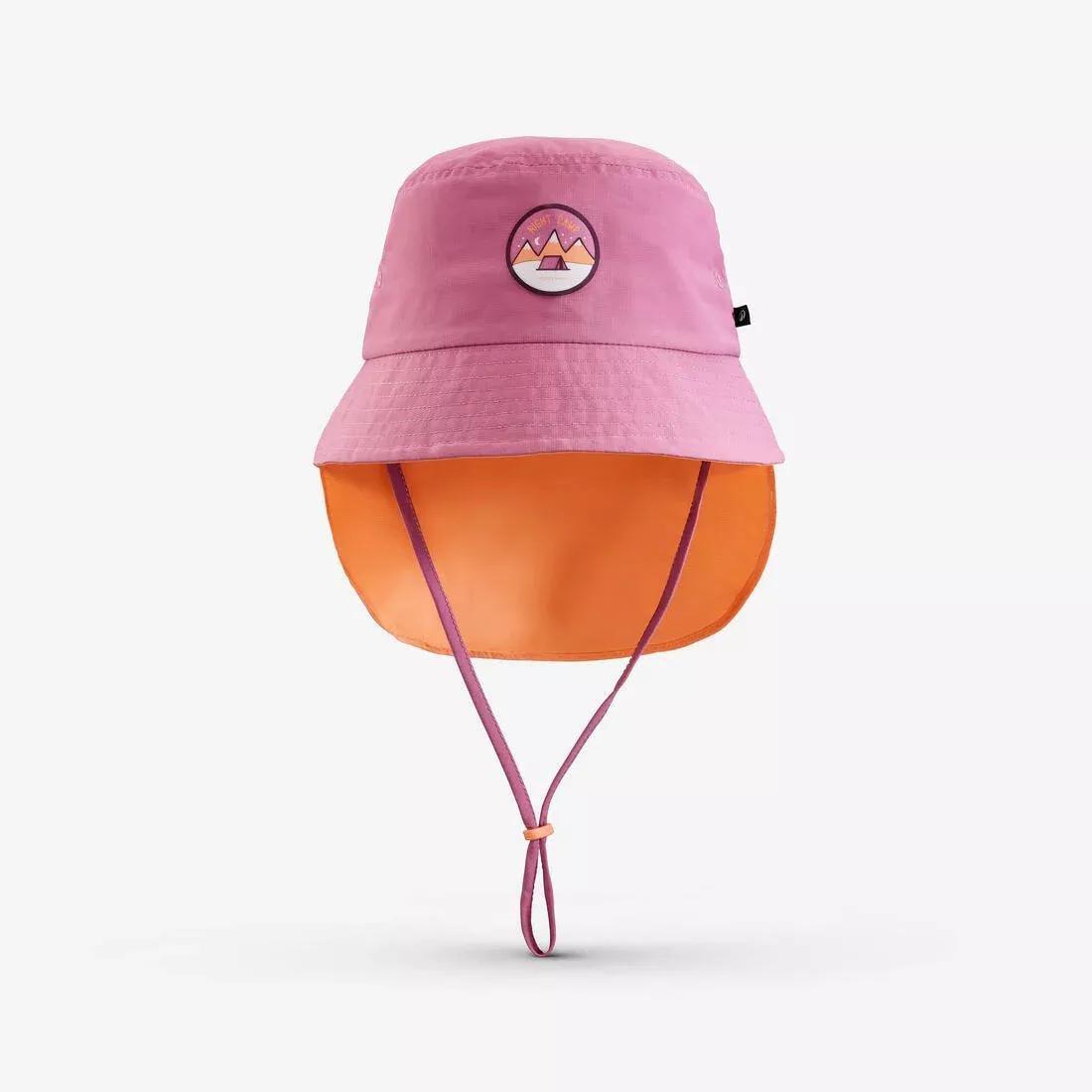 Kids Unisex hiking hat - MH500, Pink, No Color, medium