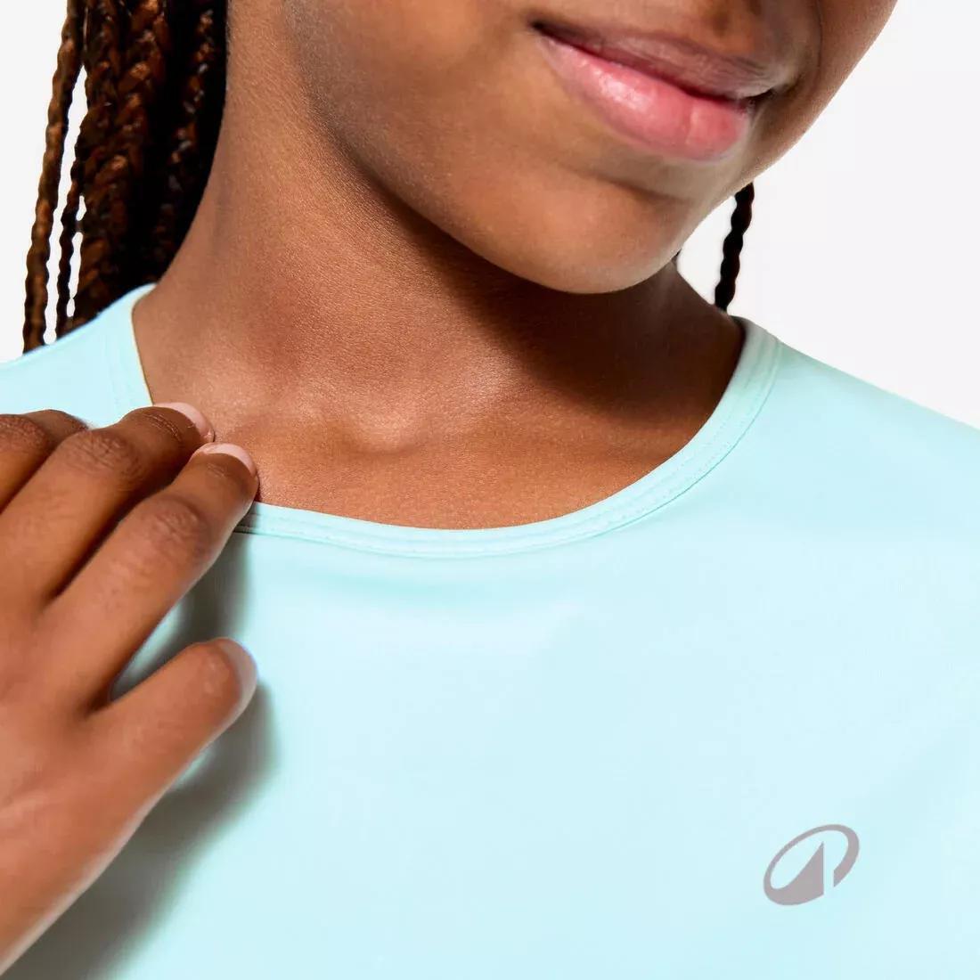 Kids Girls Multisports Breathable 2-In-1 T-Shirt, Green, No Color, large image number 5