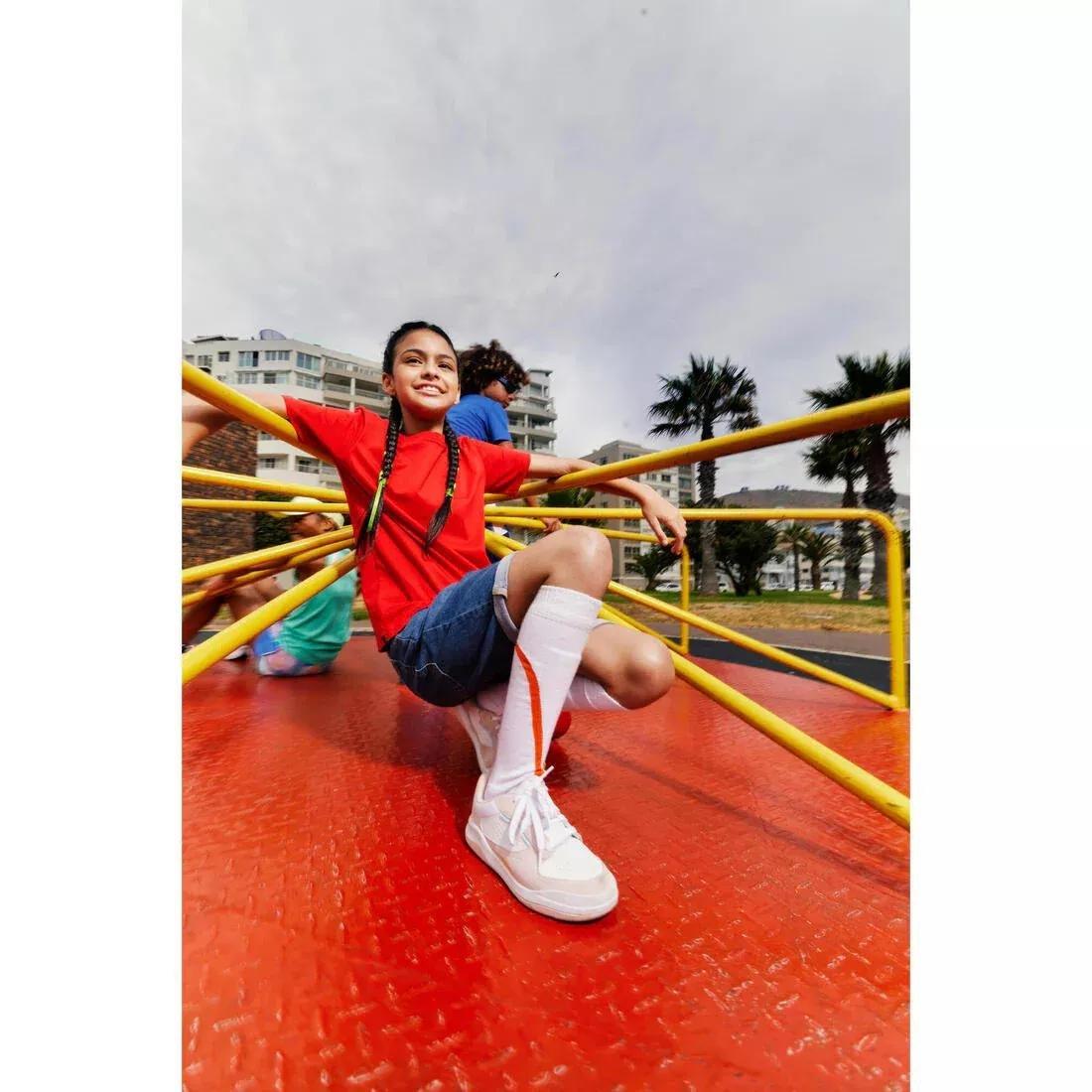 Kids Unisex Cotton Multisport T-Shirt, Purple, No Color, large image number 1