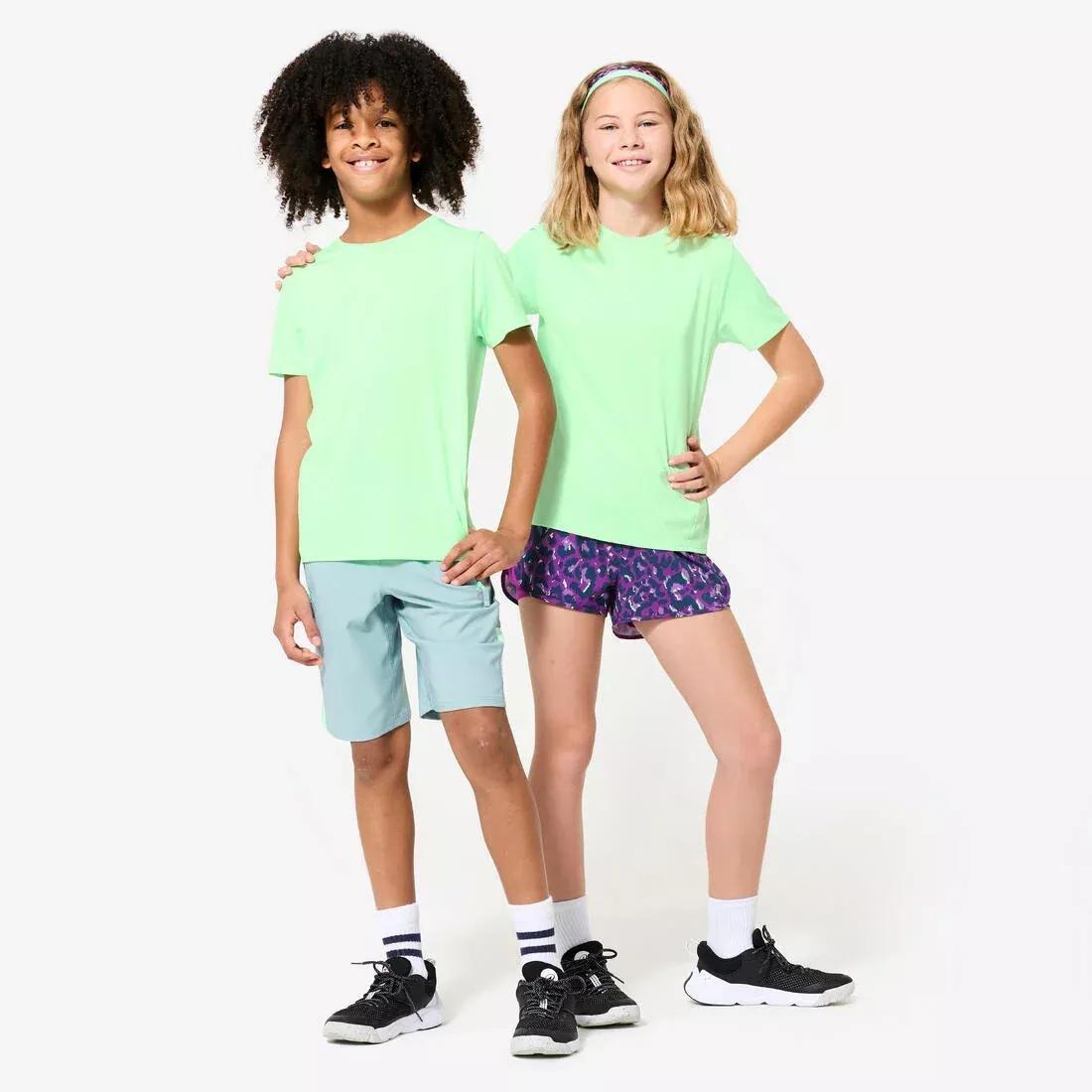 Kids' Unisex Multisport Breathable T-Shirt, Green, 5401_000, large image number 3