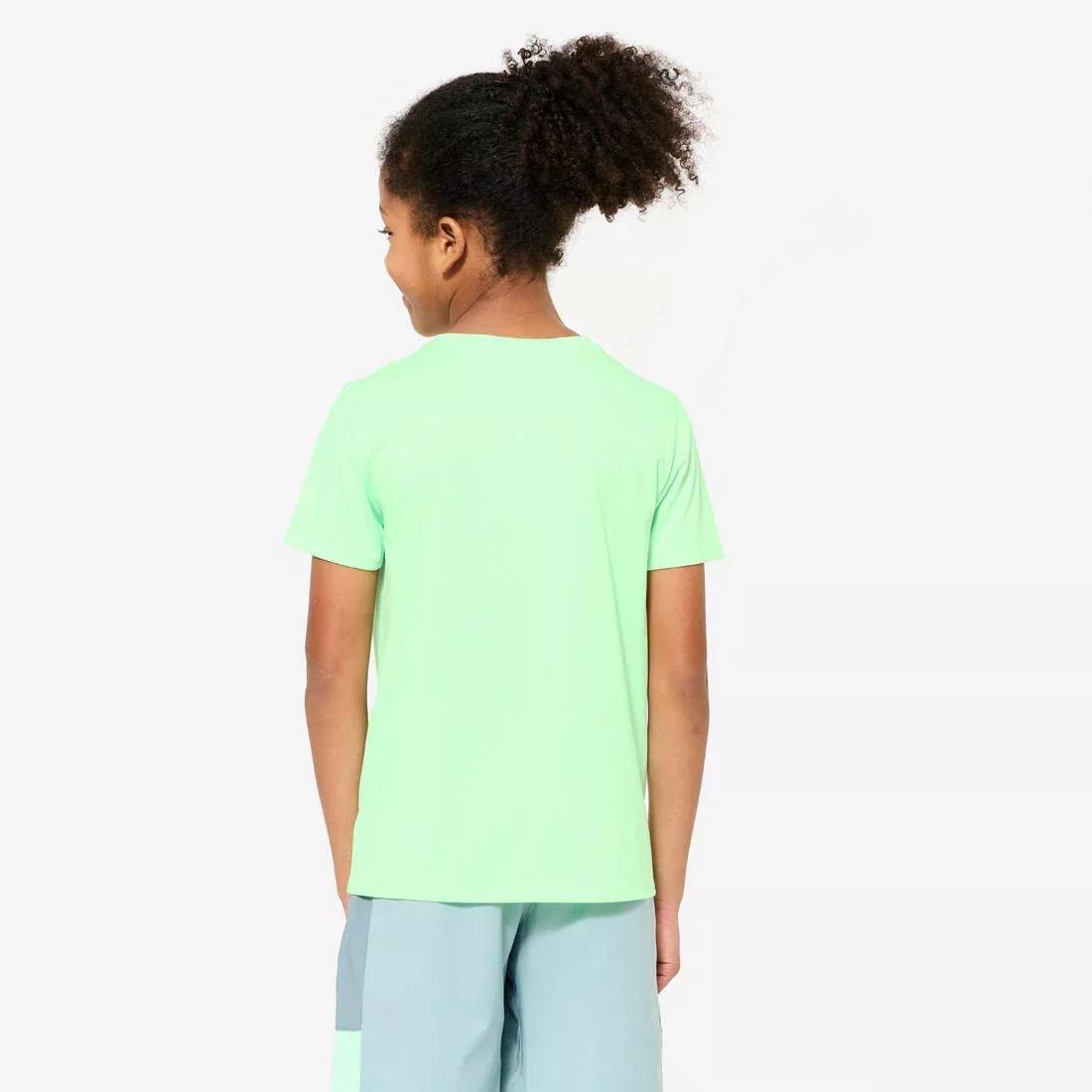 Kids' Unisex Multisport Breathable T-Shirt, Green, 5401_000, large image number 5
