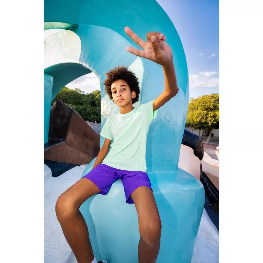 Kids' Unisex Multisport Breathable T-Shirt, Green, 5401_000, large image number 6