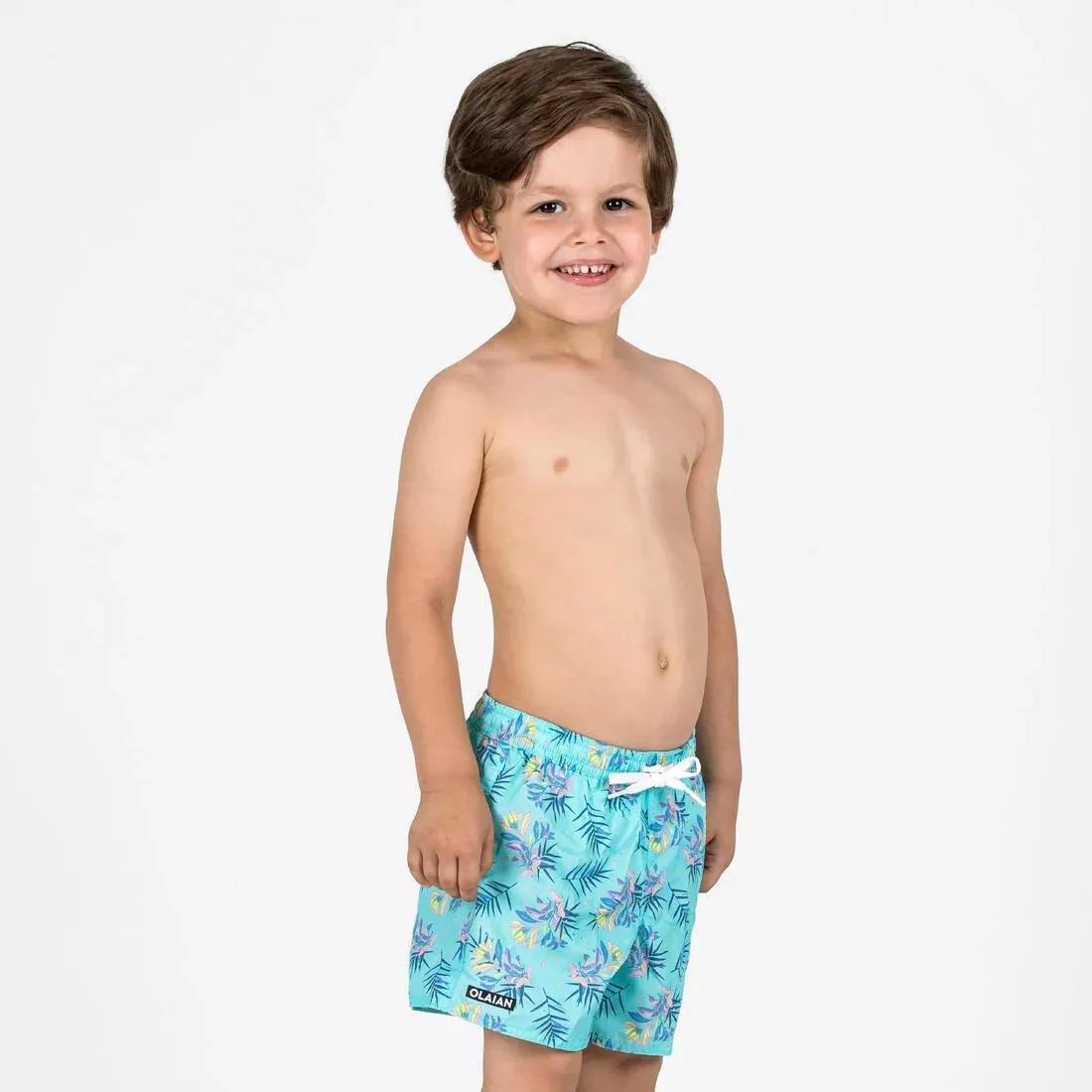 Boys Swim Shorts - 100 Banana, Blue, 5401_000, large image number 0